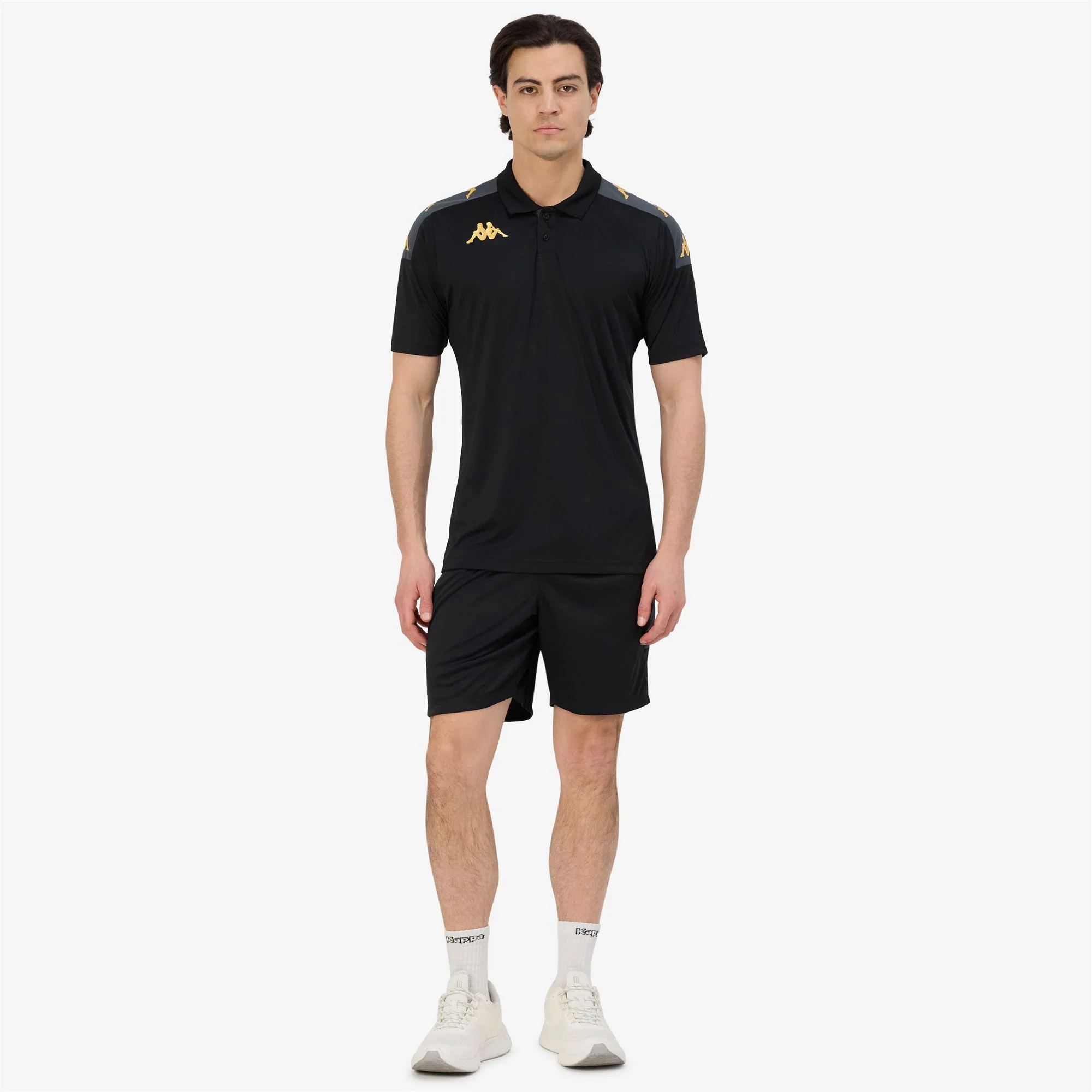 KAPPA4FOOTBALL GONDO - Shorts - Sport  Shorts - Man - BLACK-GREY DK