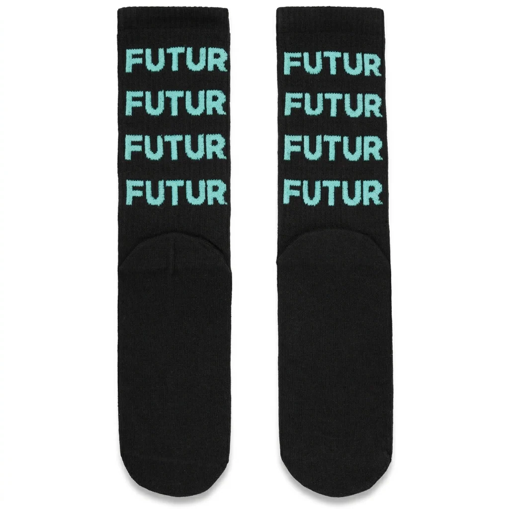 FEIN 1PACK KFF - Socks - Crew Sock - Unisex - Black-Turquoise Curacao - Image 3