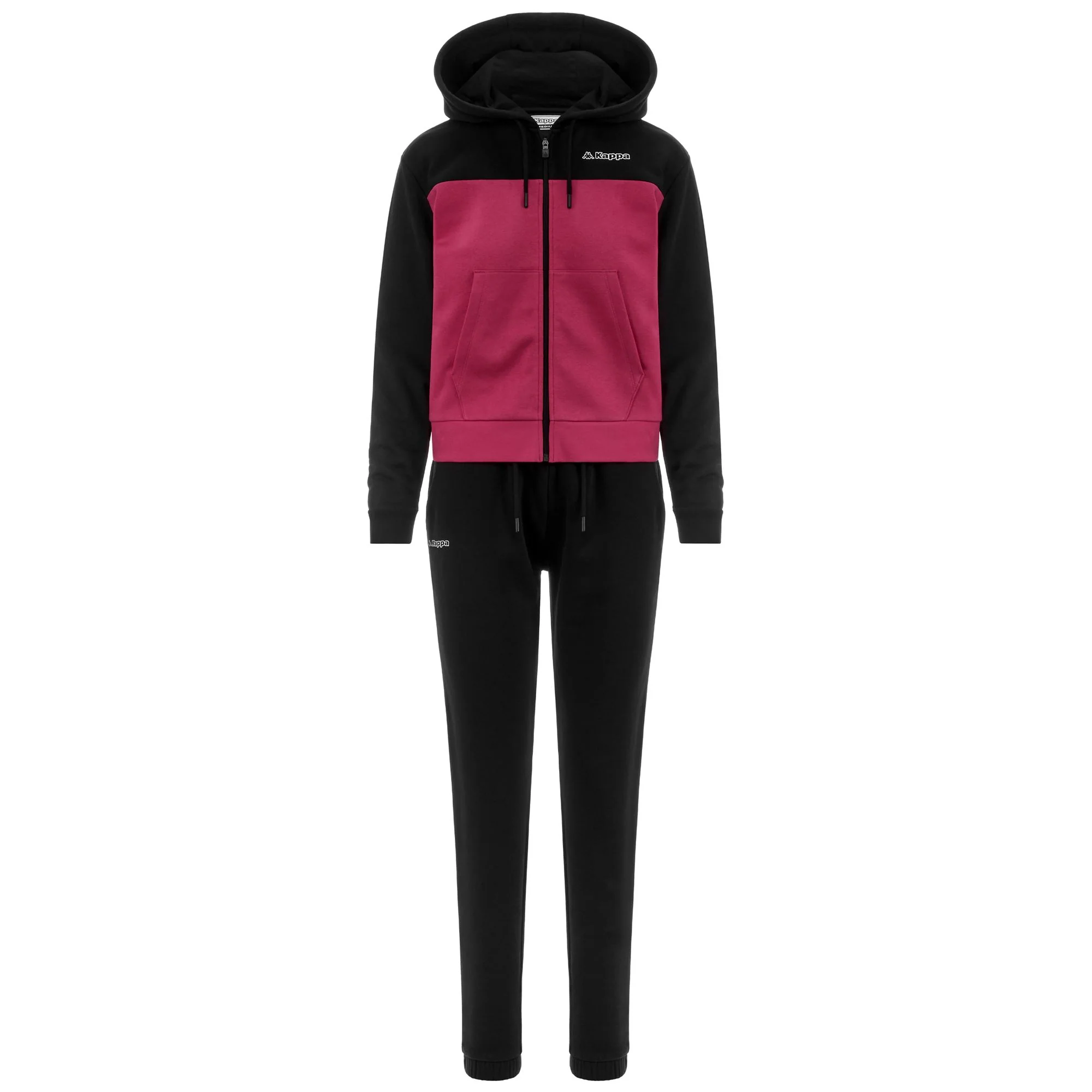 LOGO  FESA - Sport Suits - TRACKSUIT - Woman - BLACK-FUCHSIA BRIGHT ROSE